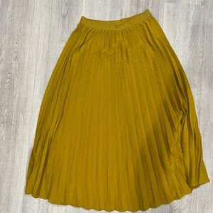 Pleated Mustard Skirt